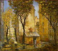 artist-Azarov Dmitry Evguenievich, Title: Listopad Vo Dvore ( Leaves in a Yard )